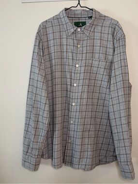 Orvis classic fit men Plaid Button-Up Shirt - Gray, XL